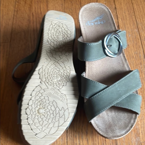 Dansko Green Leather Sandals - Picture 4 of 6